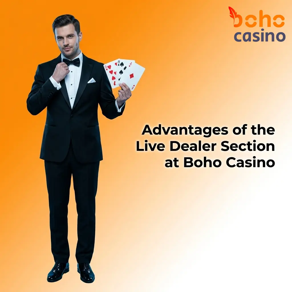 Boho Casino live dealer section with HD streaming, AUD play, and 24/7 access to roulette, blackjack, and baccarat tables