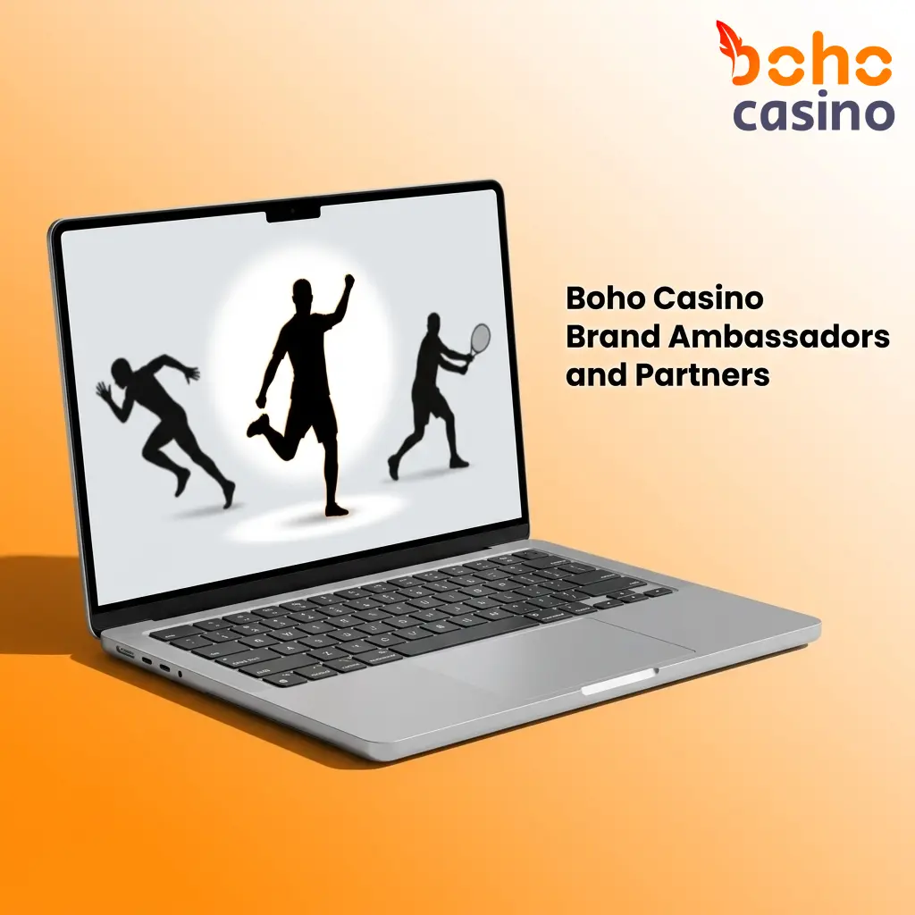 Boho Casino brand ambassadors and partnerships information page with no current official announcements as of 2026