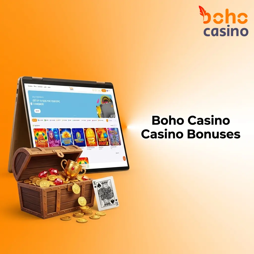 Boho Casino bonuses for Australian players including welcome deposit matches, free spins, reload offers, cashback, and standalone promotions