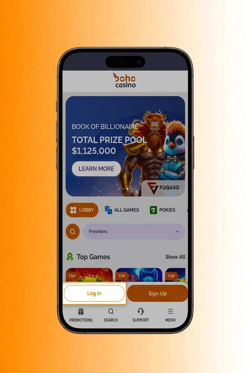 Step-by-step guide on how to claim a bonus at Boho Casino in Australia in 4 easy steps