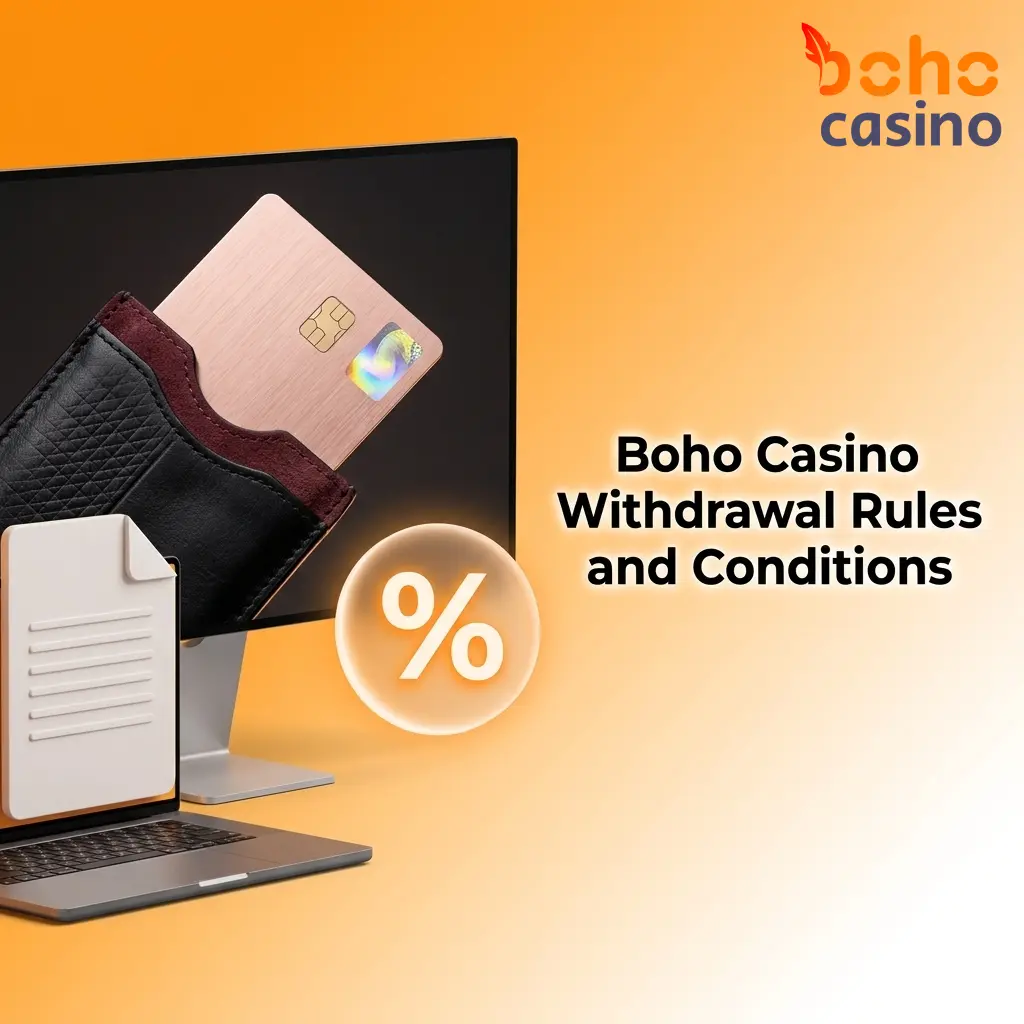 Boho Casino withdrawal rules covering KYC, bonus wagering, limits, method consistency, and processing times