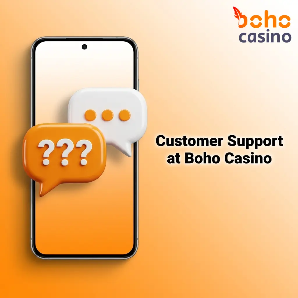 Boho Casino 24/7 customer support channels for Australian players including live chat, email, and FAQ help centre