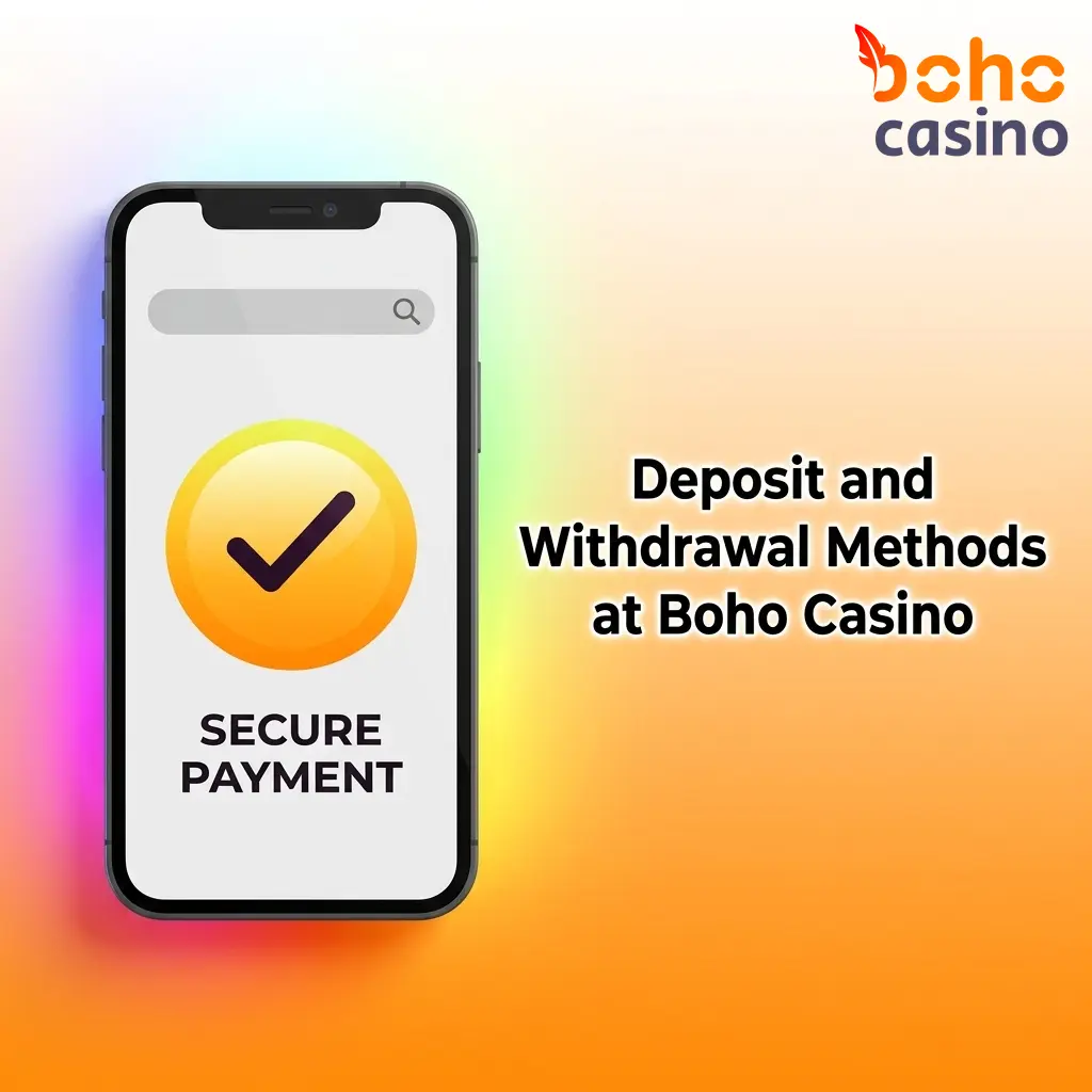 Boho Casino deposit and withdrawal methods including Visa, Mastercard, Apple Pay, Neosurf, and cryptocurrencies for Australians