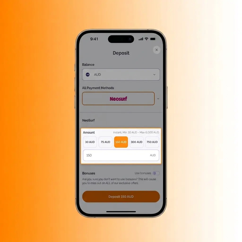 Step-by-step deposit guide for Australian players at Boho Casino showing payment methods and cashier instructions