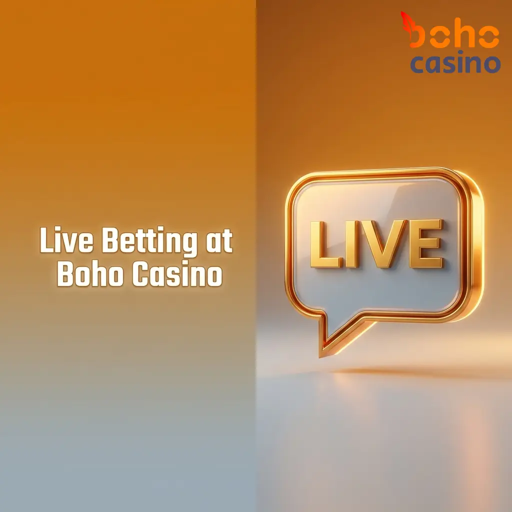 Live in-play sports betting interface at Boho Casino showing real-time odds for AFL, NRL, cricket, and esports markets