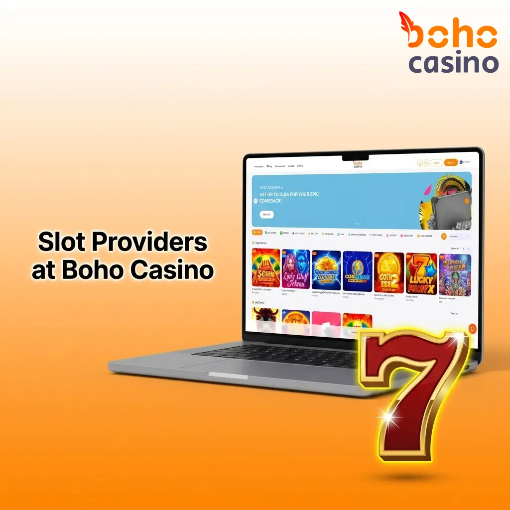 Boho Casino slot providers including Pragmatic Play, NetEnt, Play'n GO, Microgaming and 60+ licensed game studios