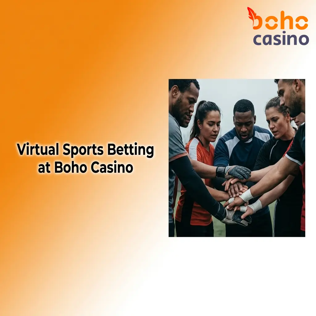 Virtual sports betting options at Boho Casino including football, horse racing, greyhound racing, and basketball simulations