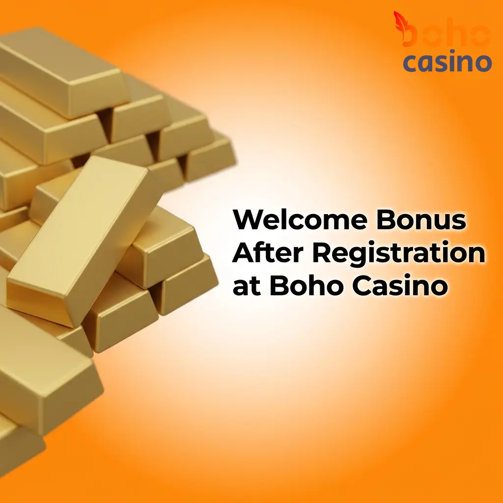 Boho Casino welcome bonus table showing 100% up to 777 AUD and 125% up to 7500 AUD with free spins